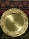 จานทองเหลือง ตอกลายด้วยคน 100% สั่งทำพิเศษ ขนาด 12 นิ้ว