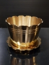 กระถางธูปทองเหลืองพร้อมจานรอง ขนาด 3 4 5 5.5 6 7 8 9 นิ้ว
