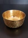 ขันทองเหลือง ลายมะลิ แกะสลักลาย ขนาด 3.5 นิ้ว handmade 100% จอกทองเหลือง