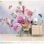 วอลเปเปอร์ภาพวิว ราคาถูก ตกแต่งผนังวอลเปเปอร์ลายดอกไม้สไตล์อังกฤษเกรดพรีเมี่ยม เติมเต็มบรรยากาศในตอนเช้าให้สดชื่น
