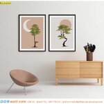 สั่งพิมพ์ ภาพแคนวาส ตกแต่งมุมพักผ่อน ด้วยภาพติดผนังใส่กรอบ ลายธรรมชาติต้นไม้สีเขียว เน้นโทนสีที่อบอุ่น เหมาะกับการแขวนตกแต่งบ้าน