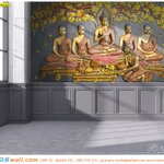 ร้านพิมพ์ วอลเปเปอร์ลายไทย แต่งผนังห้องพระ ภาพพุทธประวัติ เรื่องราวทางพระพุทธศาสนา