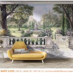 ร้านพิมพ์ ภาพศิลปะ ผ้าCanvas ภาพวาดสวนยุโรป เพลิดเพลินไปกับภาพสามมิติ เหมือนอยู่ในสวนสไตล์ยุโรป