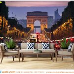 วอลเปเปอร์ภาพวิว แต่งผนังห้องรับแขก ด้วยภาพพิมพ์ลายเมืองในต่างประเทศ ที่สร้างความสวยงาม