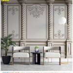 วอลเปเปอร์ติดผนังภาพวิว หมึกเช็ดได้ ตกแต่งมุมพักผ่อนในบ้าน ลายกรุผนังเสาโรมัน ดูหรูหรา