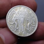 เหรียญเงิน สองสลึง พระบรมรูป-ตราไอราพต รัชการที่6 พ.ศ.2462