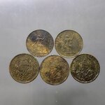 ชุด 5 เหรียญ เหรียญโสฬส ทองแดง พระสยาม.-ช่อชัยพฤกษ์ วินเทส