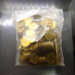 เหรียญยกถุง(ถุงเปิด 200 เหรียญ)เหรียญหมุนเวียน 25 สตางค์ พ.ศ.2538 ไม่ผ่านใช้งาน(unc)สีทองเหลือง ตัวติดอันดับหายากของรุ่น ลำดับ 6