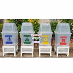 แท่นวางถังขยะ / ที่วางถังขยะ 60 ลิตร ขนาด 1 ช่องไม่มีแผงป้ายด้านหลัง