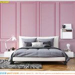 พิมพ์วอลเปเปอร์ ตกแต่งผนังงห้องนอน ลายกรุผนังสีชมพูพาสเทล น่ารัก สดใส ดูโปร่งสบาย