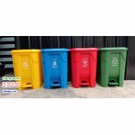 ถังขยะแยกประเภท แบบเหยียบ ทรงเหลี่ยม 50 ลิตร