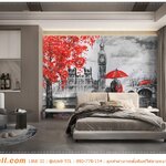 บริการ พิมพ์วอลเปเปอร์ ตกแต่งผนังหัวเตียง ให้ห้องนอนสวย น่าพักผ่อน