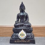 พระไพรีพินาศ ขนาดบูชา หน้าตัก 5 นิ้ว สูง 29 ซ.ม.เนื้อสัมฤทธิ์ รมดำ โคทเลข ๙๙ ที่ระลึก 72 พรรษา รัชกาลที่9 วัดบวรนิเวศวิหาร ปี2542