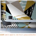 ปริ้นวอลเปเปอร์ ตกแต่งห้องทำงาน ภาพลายกราฟฟิก ตกแต่งสีสัน ช่วยกระตุ้นความคิดสร้างสรรค์ได้เช่นกัน