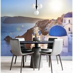 ปริ้นวอลเปเปอร์ ติดผนังห้องทำงาน ลายทะเลสาบวิวภูเขา ที่สวยไม่ซ้ำใคร