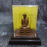 รูปหล่อบูชา รัชกาลที่9 ทรงผนวช รุ่นพลังแผ่นดิน หน้าตัก 2 นิ้ว สัมฤทธิ์รมดำ มูลนิธิศิริราช สร้าง พ.ศ.2554