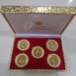 พระพุทธปัญจภาคี หลัง รัชกาลที่9 เนื้อทองแดงสามกษัตริย์ พิมพ์ใหญ่ พ.ศ.2539 พร้อมกล่องครบชุด