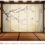 วอลเปเปอร์พิมพ์ลายดอกไม้จีน สำหรับงานตกแต่ง ผนังภายในบ้าน สีภาพดูคลาสสิก เเบบคนสมัยดั้งเดิม เรียบง่าย น่าค้นหาเเละมีเสน่ห์