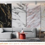 Print wallpaper แต่งผนังห้องรับแขก รูปลายหินอ่อน หลากหลายสีสัน ดีไซน์หรูหรามีพื้นผิวหินอ่อน ที่ดูเรียบเนียน