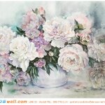 วอลเปเปอร์ภาพวาดดอกไม้ในแจกัน ติดห้องนั่งเล่น ส่งกลิ่นหอม ทริคเล็กๆ เสริมเรื่องความรัก