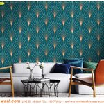 ภาพวิว ภาพศิลปะ ติดผนัง ลายพัดสีทองหรูหรา เพียงเท่านี้ก็ทำให้ห้องรับแขก หรูหราขึ้นทันตา