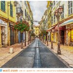 วอลเปเปอร์แต่งบ้านภาพวาดตึกสไตล์ยุโรปเเบบคลาสสิค ตกแต่งห้องนั่งเล่น ให้ดูนุ่มนวลเเละสบายตา ดูเสมือนจริง