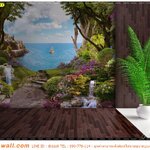 รับติด ภาพศิลปะ ผ้าCanvas ตามขนาด ตกเเต่งบ้าน แบบเรียบง่ายให้ดูน่าสนใจมากขึ้น ด้วยภาพวิวสวนดอกไม้สีสันสดใสริมชายฝั่งทะเลสไตล์ยุโรป