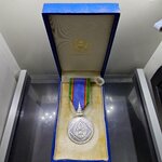 แพรแถบ เครื่องราชๆ มงกุฎไทย จปร เนื้อเงิน (แบบชาย) พร้อมกล่องเดิม