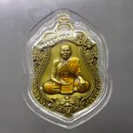 เหรียญเพชรกลับเหนือดวง ทองทิพย์ซาติน ลงยาจีวร หลวงพ่อพัฒน์ วัดห้วยด้วน โคท 927 ปี2563 เลี่ยมพร้อมใช้