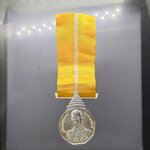 แพรแถบเหรียญเงิน ที่ระลึกรัชมังคลาภิเษก หายาก สร้างน้อย 2531 แบบชาย