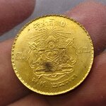 เหรียญ 50 สตางค์ ทองเหลือง **บอร์กตัวหนังสือหนา** พ.ศ.2493 สภาพไม่ผ่านใช้ สวย