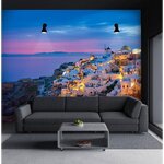 ร้านรับผลิต ภาพวิว ภาพศิลปะ ตกแต่งห้องรับแขก ลายเมืองบนภูเขาติดทะเลสาบในต่างประเทศ เพิ่มความหรูหราให้กับบ้าน