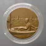 เหรียญที่ระลึกการแข่งขันกีฬาเอเชี่ยนเกมส์ครั้งที่13 (รัชกาลที่9 ทรงเรือใบ)เนื้อทองแดงรมดำ ปี2541