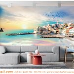 พิมพ์วอลเปเปอร์ ในไทย ตกแต่งห้องรับแขก ภาพพิมพ์วิวเมือง ทำให้ห้องดูทันสมัย