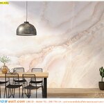 ภาพศิลปะ ผ้าCanvas ตกแต่งภายในห้องกินข้าว ลายหินอ่อนสีโรสโกลด์ ลายหินธรรมชาติ ติดตั้งง่ายและคุณภาพดี