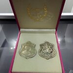 เหรียญเงินเทิดพระบารมี ร5 วัดแก้วแจ่มฟ้า ชุด 2 เหรียญ พร้อมกล่องเดิม 2536