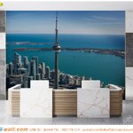 Print wallpaper แต่งผนังห้องทำงาน ด้วยวอลเปเปอร์ลายเมือง เพิ่มความสวยงาม