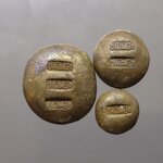 เงินก้อนชุด 3 ขนาด(บาท สองสลึง สลึง)ตราย่งกิมฮง เงินโบราณ สมัยรัชกาลที่5 หายาก สภาพสวย