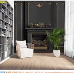 วอลเปเปอร์พิมพ์ลายกรุผนังสีดำ ภาพคมชัด ตกแต่งมุมนั่งเล่นในบ้าน ที่ดูหรูหราและเท่ ในเวลาเดียวกัน