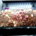 เหรียญยกถุง (400 เหรียญ) เหรียญหมุนเวียน 25 สตางค์ สีทองแดง รัชกาลที่10 ปี2561