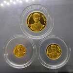 เหรียญทองคำ ครบชุด 3 เหรียญ(1500-3000-6000)น้ำหนักรวม 7 สลึง ที่ระลึกพระราชพิธีรัชมังคลาภิเษก รัชกาลที่9 พ.ศ.2531