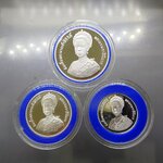 เหรียญเงินขัดเงา ครบชุด 3 เหรียญ (150-300-600) ที่ระลึกมหามงคลเฉลิมพระชนมพรรษา 5 รอบ พระบรมราชินีนาถ พ.ศ.2535 สภาพสวย