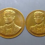 ชุด 2 เหรียญ พิมพ์เล็ก ใหญ่ เหรียญทองแดงกาญจนาภิเษก(หลวงพ่อจรัญ)บล๊อกกษาปณ์ อัยการจัดสร้าง 2539