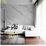 ปริ้น ภาพแคนวาส ตามขนาด เนรมิตรห้องรับแขกแสนธรรมดา ด้วยภาพลายหินอ่อนแบบธรรมชาติ โทนสีขาวเพิ่มเสน่ห์ชวนมอง