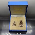 พระกริ่ง-พระชัยวัฒน์ ไพรีพินาศ ญสส สัมฤทธิ์เงิน รุ่น นวฤทธิ์โภคทรัพย์ วัดบวรนิเวศวิหาร ปี 2544 พร้อมกล่องเดิม