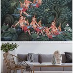 ภาพวิว ภาพศิลปะ ผ้าแคนวาส แต่งบ้าน ลายกินรีสวยๆ ที่แสดงถึงความเป็นไทย