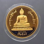 พระพุทธสิหิงค์ 2 หน้า ทองแดงขัดเงา รุ่น สิงห์40 วัดพระสิงห์ จ.เชียงใหม่ ขนาด 2.8 เซน พ.ศ.2540