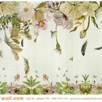 วอลเปเปอร์พิมพ์ลายธรรมชาติและขนนก ติดในห้องนอน สร้างบรรยากาศแห่งการพักผ่อน