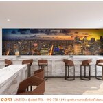 รับติดวอลเปเปอร์ติดผนังภาพวิว ตกแต่งร้านคาเฟ่ ด้วยภาพพิมพ์ลายบ้านเมือง ทำให้มีความโดดเด่นมากขึ้น