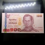 ธนบัตร 100 บาท แบบ 15 รุ่น 2 (เลิกทาส) เลขสวย หลัง พ.ศ.2548 ไม่ผ่านใช้